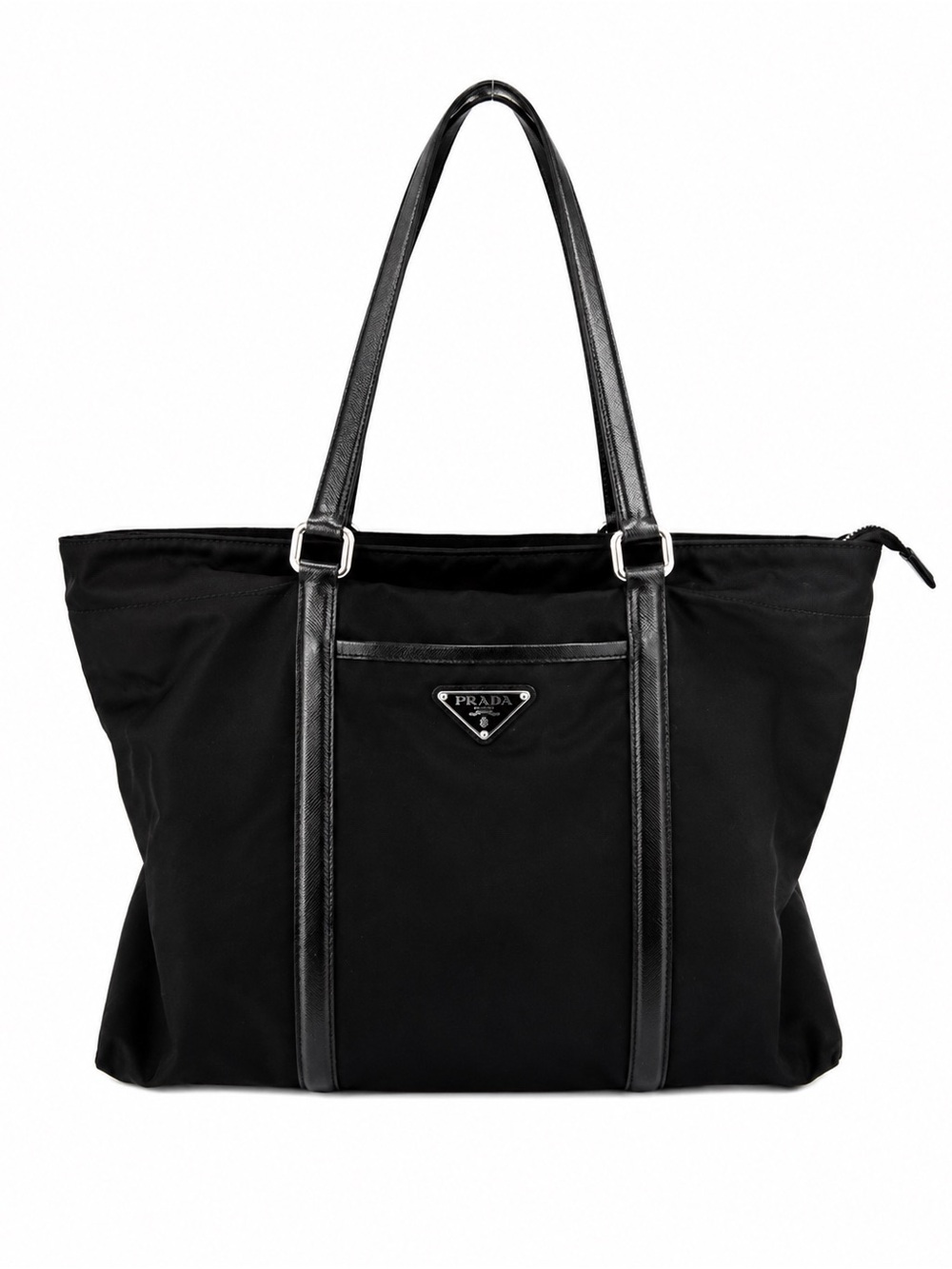 Prada Black Nylon Tote Bag - 100% Authentic